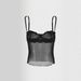 Women's Clothing Leopard print tops mesh see through lace tube top suspender trousers_ipsvogv.com