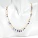 Glass Devil Eye Round Beads Shell 14K Gold OT Buckle Double Layer Necklace Clavicle Chain_ipsvogv.com