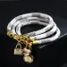 Brand Leather Charm Bracelets For Women Plaid PU Real Gold Plated Heart Bag Pendant Lobster Clasp Design Bangle Fashion_ipsvogv.com