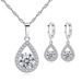 Women's Jewelry Set Angel's Tears Water Drop Necklace Earrings Literary Women's Zircon Jewelry Set_ipsvogv.com