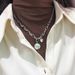 Dreams Come True Necklace Women's Silver Korean Edition Heavy Industry Coarse Letter Round Brand Collar Chain Neckchain_ipsvogv.com