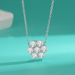 Silver Moissanite Necklace Simple And Fashionable Seven Diamond Flower Clavicle Necklace Female_ipsvogv.com