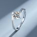 Pure Silver Angel Kiss Mosang Stone Simulation Diamond Twisted Arm Women's Ring Live Broadcast_ipsvogv.com