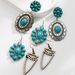Exaggerated White Turquoise Pendant For Women, Fashionable And High-quality Ethnic Style Earrings_ipsvogv.com