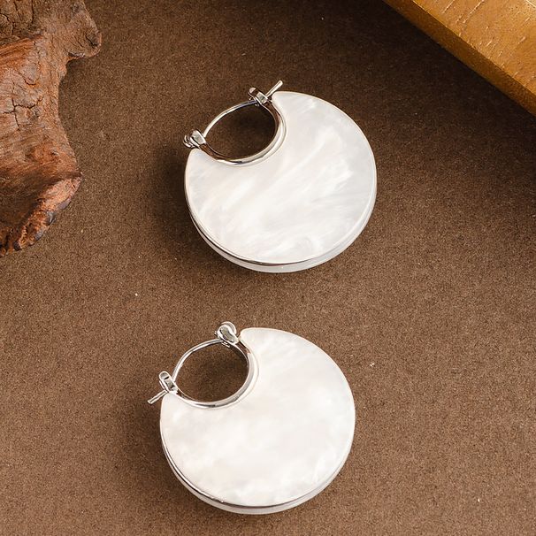 Genuine Gold Electroplated French Style Light Luxury Fashionable Acrylic Shell Circle With Feminine_ipsvogv.com