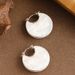Genuine Gold Electroplated French Style Light Luxury Fashionable Acrylic Shell Circle With Feminine_ipsvogv.com