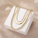 New Fashion Simple Gold Fried Dough Twists 3-piece Set Necklace_ipsvogv.com