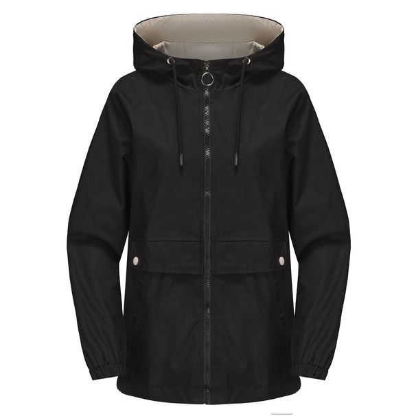 Women's Clothing new hooded solid color windbreaker women's long sleeve spring and autumn thin jacket casual women's clothing_ipsvogv.com