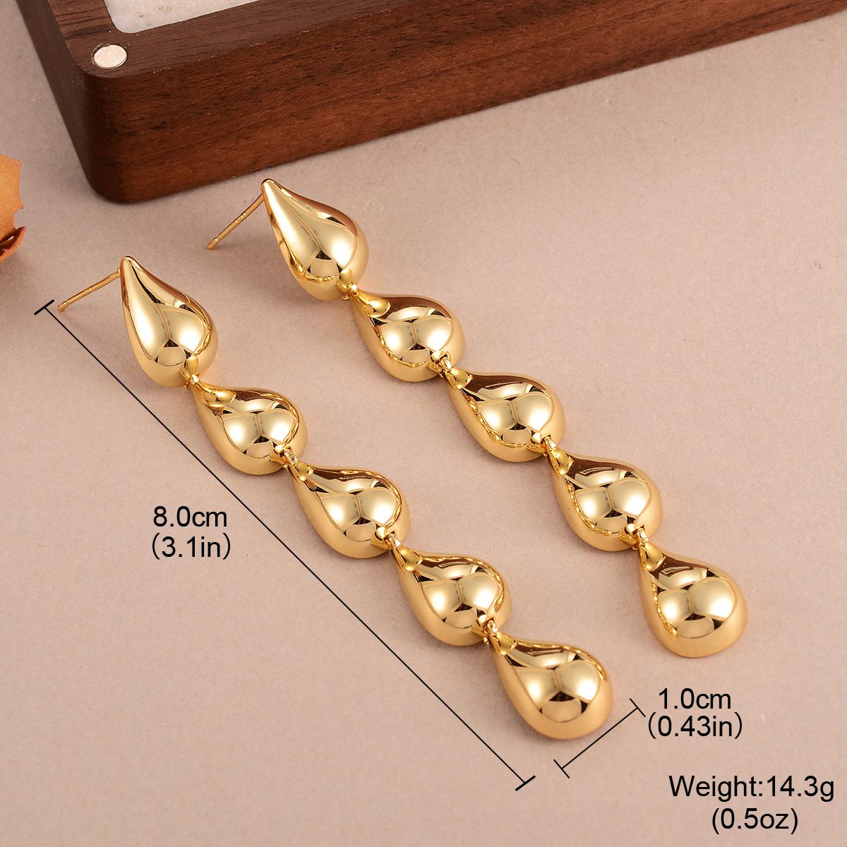Cold Style Water Drop Tassel Earrings Splicing High End Earrings Niche Exaggerated Ins Design Simple Earrings For Women_ipsvogv.com