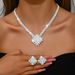 Women’s Jewelry Set Fashion Jewelry Set Luxury Sparkling Rhinestone Necklace Earring Set Fashion Fan Shaped Tassel Jewelry For Women_ipsvogv.com