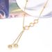 Korean Fashion Accessory Roman Ring Tassel Pendant Titanium Steel Lock Chain Hollow Circular Necklace For Women_ipsvogv.com