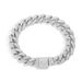 Men’s Jewelry Set Fashion Hip Hop Zircon Necklace 12mm Flip Buckle Double Row Full Diamond Cuban Chain Trendy Personality Men's Hip Hop Necklace_ipsvogv.com