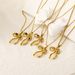 New Lazy Light Luxury Ribbon Inlaid Diamond Bow Necklace For Women, Niche Design Elegant Versatile Titanium Steel_ipsvogv.com
