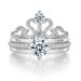 Fashion Crown Detachable Open Ring Rose Gold Plated Zircon_ipsvogv.com