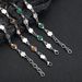 Jewelry Diamond Splicing Titanium Steel Tiger Eye Necklace Men And Women High Grade Pearl Non Fading Sweater Chain_ipsvogv.com