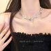 people's 【 3135 Collection 】 White Moonlight Butterfly Zircon Tassel Necklace, Sweet And Cool High-end Spicy Girl 【 】 ! Necklace,_ipsvogv.com