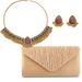 Retro Middle Eastern style fashion diamond water drop temperament exaggerated ladies necklace female earrings evening clutch three piece set_ipsvogv.com