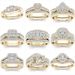 Three Heroes Couple Ring With Gold Plated And Zircon Inlaid Classic Jewelry_ipsvogv.com