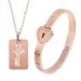 Women's Jewelry Love Lock Couple Bracelet Necklace Men And Women Heart Interlocking Soaring To The Sky Valentine's Day Gift_ipsvogv.com
