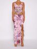 Women's Clothing Set Summer Sexy Printed Camisole + Tight Slit Irregular Long Skirt_ipsvogv.com