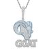 Pendants & Charms Hip Hop Goat Pendant Personalized Animal Trendsetter GOAT Letter Micro Inlaid Zircon Men's Hip Hop Pendant_ipsvogv.com