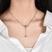 S Silver Ball Bing Round Snake Bone Women's Ins Summer Light Luxury Style Transfer Bead Necklace Clavicle Chain_ipsvogv.com