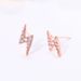 Cao Shi's Mini Lightning Zircon Earrings, Female Minimalist Temperament, Student Earrings_ipsvogv.com