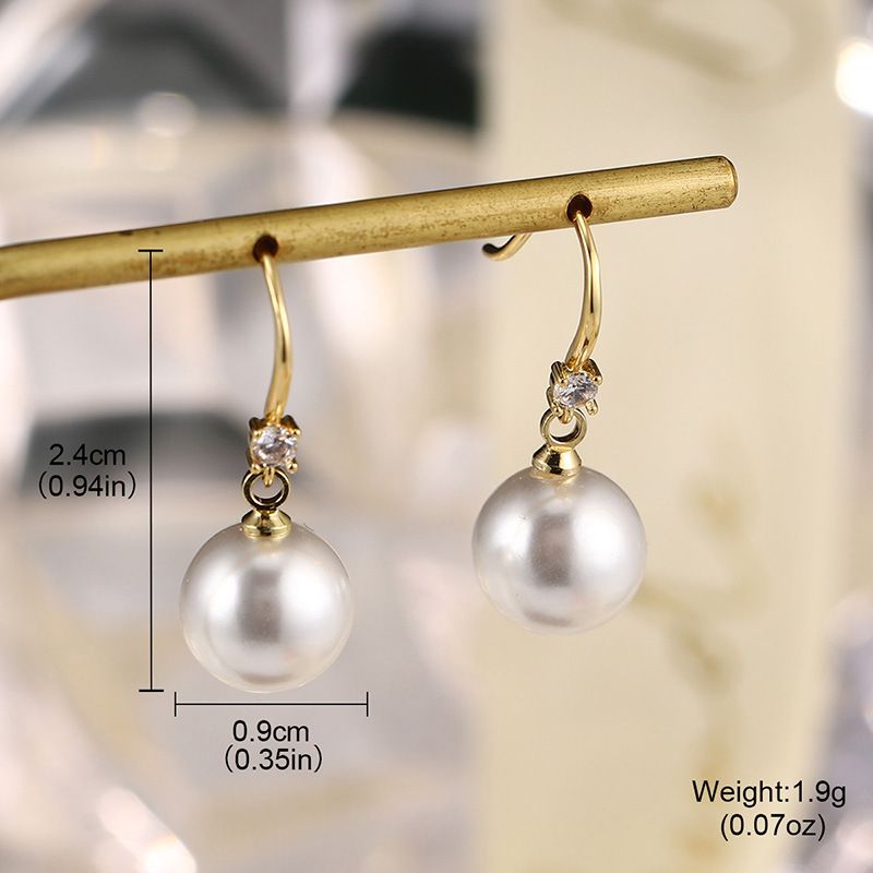 Fashion High Grade Natural Pearl Zircon Earrings For Women Flower Star Retro Light Luxury Earrings Ear Clips Silver Needle_ipsvogv.com
