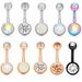 explosions 10-piece set belly button ring set belly button nail belly button puncture jewelry_ipsvogv.com