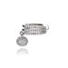 Fashionable temperament three rings inlaid with round ball bone clip, versatile zircon without hole ear clip for women_ipsvogv.com