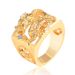The Same Boutique Men's Domineering From Jindian, Myanmar Sand Gold Golden Copper Plated Hollow Dragon Ring_ipsvogv.com