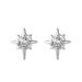 Black And White Titanium Steel Eight Pointed Star Earrings Inlaid With Zircon Star Design High Street Style Earrings For Men And Women_ipsvogv.com