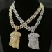 Customized Iced Out Vvs Certified With 13mm Moissanite Cuban Chain Necklace Hip Hop Jewelry Men's Gift Jesus Pendant_ipsvogv.com