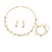 2024 Winter Korean Style Fashion Luxury Diamond-Studded Leaf Flower Shaped Necklace, Earrings, And Bracelet Set_ipsvogv.com