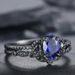 Blue Zircon Fashion Instagram Internet Celebrity Wedding Engagement Ring_ipsvogv.com