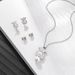 304 Stainless Steel Bear Necklace Black And White Double Beads Women's Stainless Steel Bear Earrings_ipsvogv.com