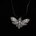 Necklaces Gothic Silver Moth Skull Pendant Necklace_ipsvogv.com