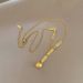 【 Full body titanium steel 】 Gold foil round ball in the extremely simple wind furnace, real gold necklace for women_ipsvogv.com