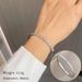 Round Zircon Wind Titanium Bracelet Minimally Stainless Steel Handpiece_ipsvogv.com