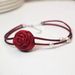 Hot Selling Red Heart Clavicle Chain Pearl Rose Flower Necklace Niche Design Toast Dress Accessories_ipsvogv.com
