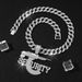 Cuban Chain Sniper Rifle Necklace Hot Selling 3D Diamond Studded Letters SEURITY Gun Pendant_ipsvogv.com
