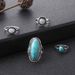 New Combination Bohemian Turquoise 4-piece Set Ring_ipsvogv.com