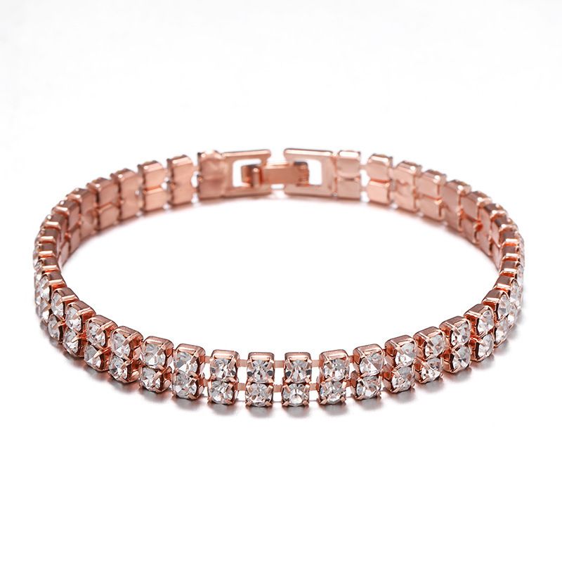 Zhongyi Full Rhinestone Unisex Hip-Hop Double Row Bracelet_ipsvogv.com