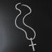Hot selling diamond studded cross pendant trendy men's hiphop tennis chain necklace, personalized accessory_ipsvogv.com