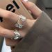 Women's Colorless Moonlight Stone With Spanish Opening, High End Design, Cold Wind Pearl Ring_ipsvogv.com