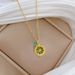 Fruit 【 】 Lemon Light Luxury Charm Gorgeous Full Diamond Necklace Women's Versatile Clavicle Titanium Steel Chain 【 】_ipsvogv.com