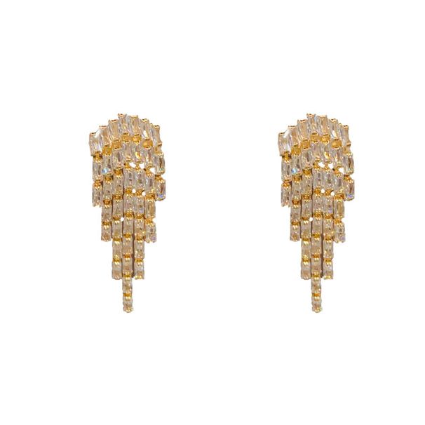 Korean Style Fashion Light Luxury High-end Full Diamond Long Tassel For Women Internet Celebrity Personality Versatile_ipsvogv.com