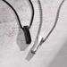 stainless steel long geometric Mobius pendant men's fashion necklace sweater chain jewelry_ipsvogv.com