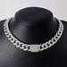 Men’s Jewelry Set Fashion12mm Round Chain Flip Head Alloy Men's Necklace High End Hip Hop Cuban Chain_ipsvogv.com