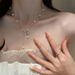 【 5669 People Collection 】 Zircon Butterfly Freshwater Pearl Women's Collarbone Chain, Internet Famous Temperament,_ipsvogv.com